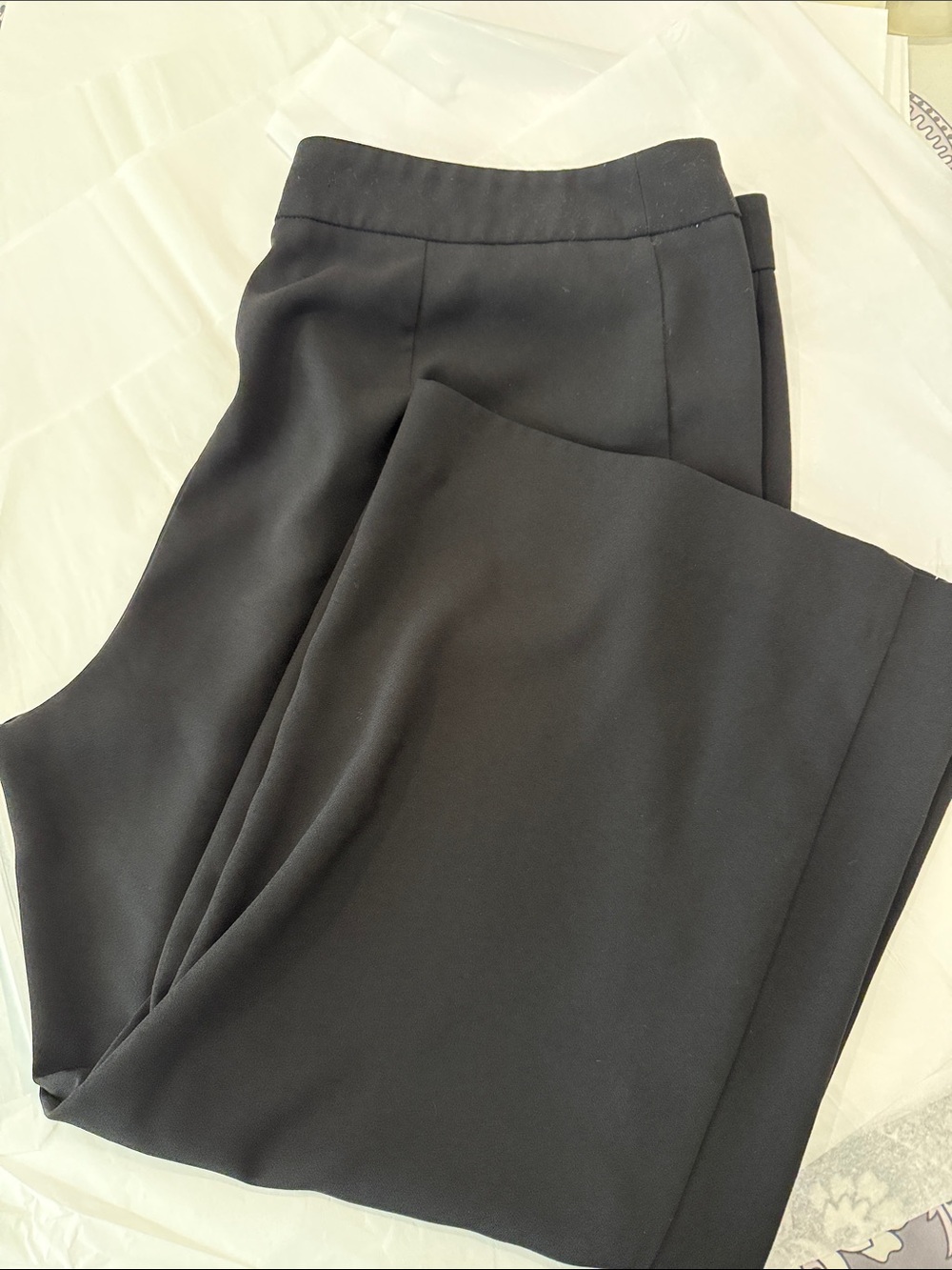 Ann Taylor Black Wide-Leg capri Dress Pants